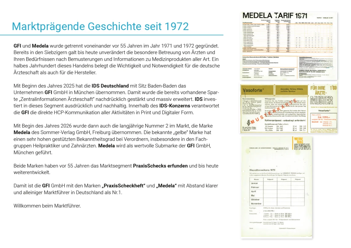 Marktprägende Geschichte seit 1972