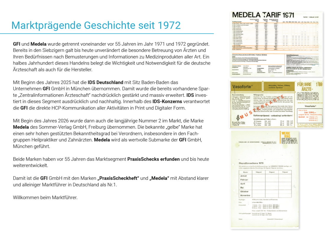 Marktprägende Geschichte seit 1972