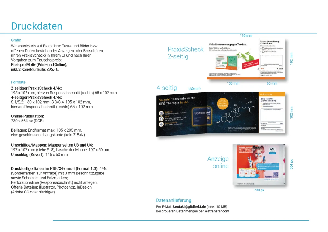 Druckdaten entwickelt auf Basis Ihrer Texte und Bilder
