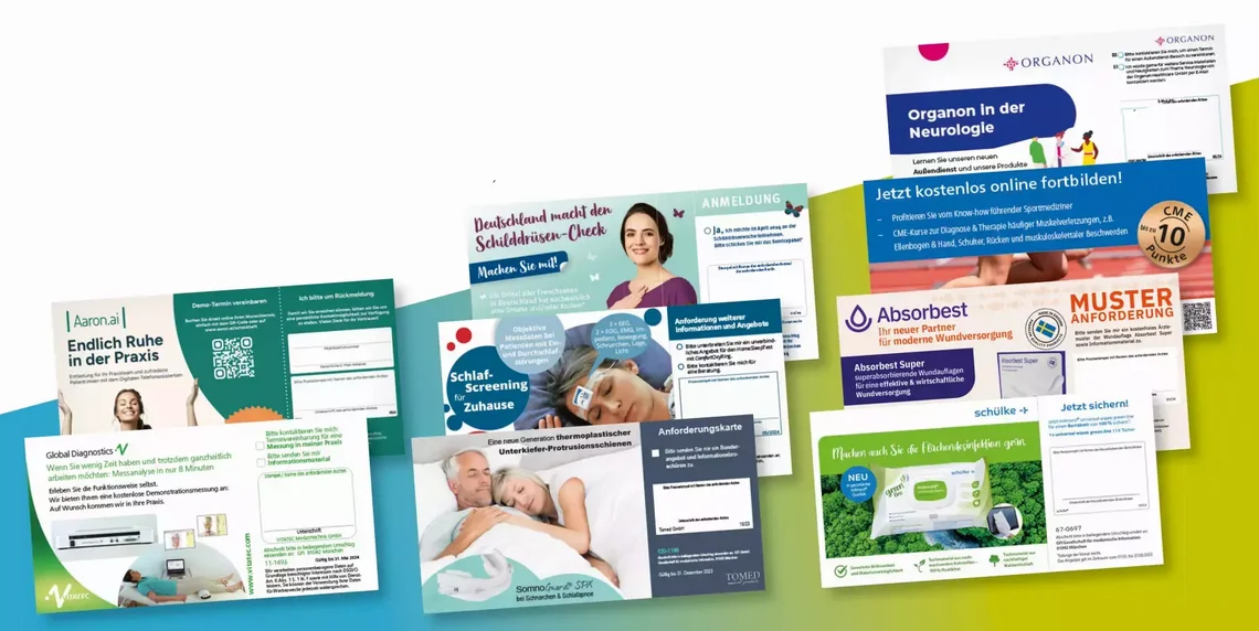PraxisSchecks, Anzeigen, Broschüren und Corporate Publishing-Erzeugnisse