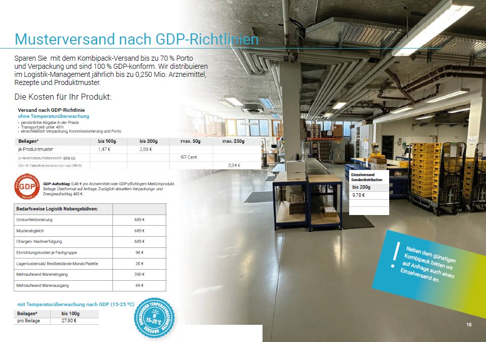Musterversand nach GDP-Richtlinien